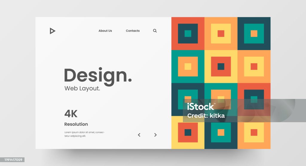 Creative Horizontal Website Screen Part For Responsive Web Design ...