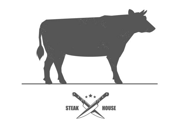 ilustrações, clipart, desenhos animados e ícones de vaca reprodutora. pecuária - steak meat strip steak restaurant