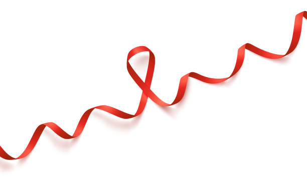 illustrazioni stock, clip art, cartoni animati e icone di tendenza di nastro rosso realistico, simbolo della giornata mondiale dell'aids, 1 dicembre, illustrazione vettoriale. giornata mondiale contro il cancro - 4 febbraio. - ribbon banner aids awareness ribbon red