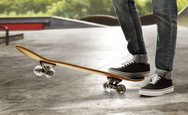 istock Skateboarder skateboarding at skate park 1191418421