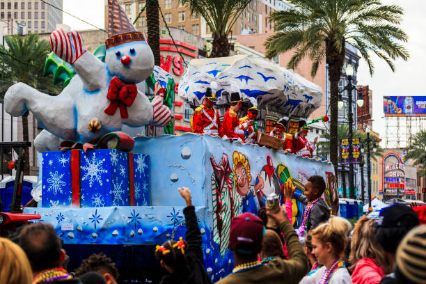 Christmas Season  Parde Floats  -  New Orleans stock photo