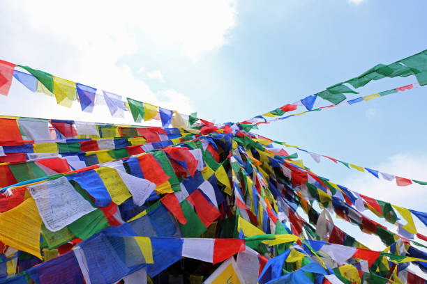 istock Prayer flags in Nepal temple 1191427717