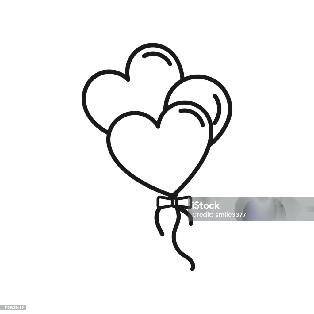 Bóng Bay Có Hình Trái Tim Được Cô Lập Trên Nền Trắng Bóng Bay ...