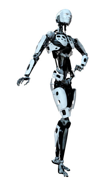 istock 3D illustration male robot on white 1191429245