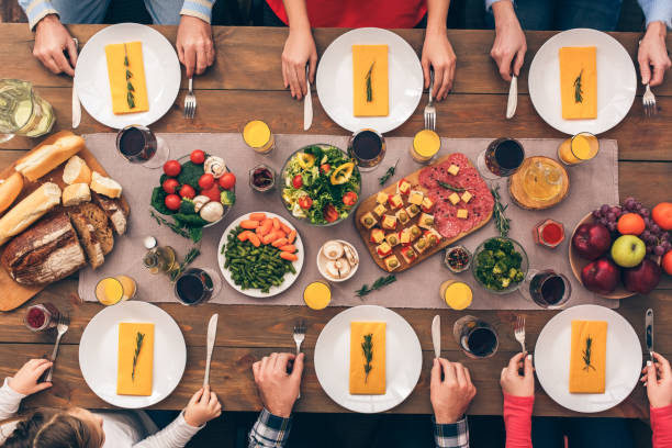 istock Family is sitting at the table and does not eat 1191429906