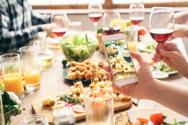istock Woman making photo tabel eith many eat for instagram 1191432735