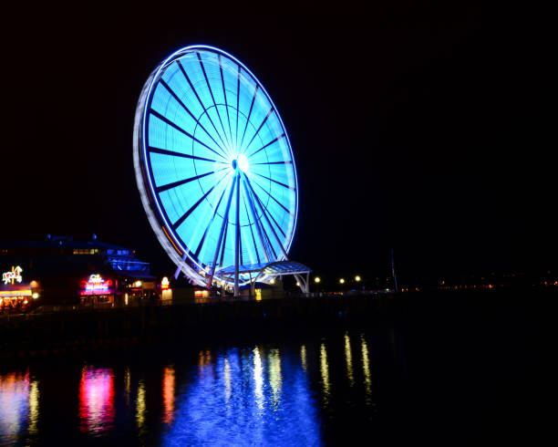 istock Seattle Great Wheel observation in motion at Pier 57 in Seattle, Washington 1191437891