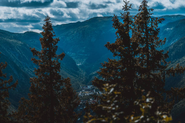 Norwegian city in the valley Rjukan