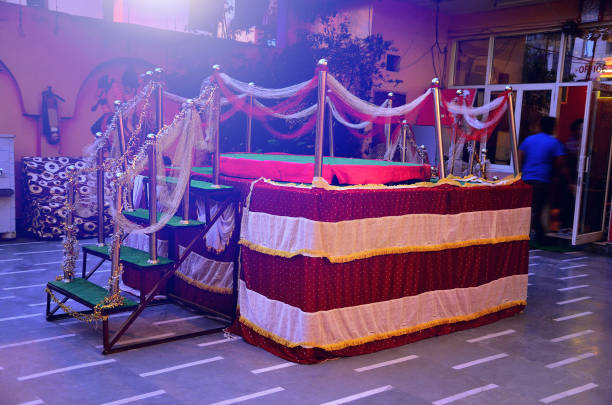 istock Jaimala or Varmala Revolving Stage for wedding couple 1191442234