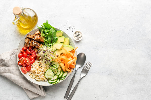 istock Vegetarian Vegan salad bowl, balanced meal 1191446492