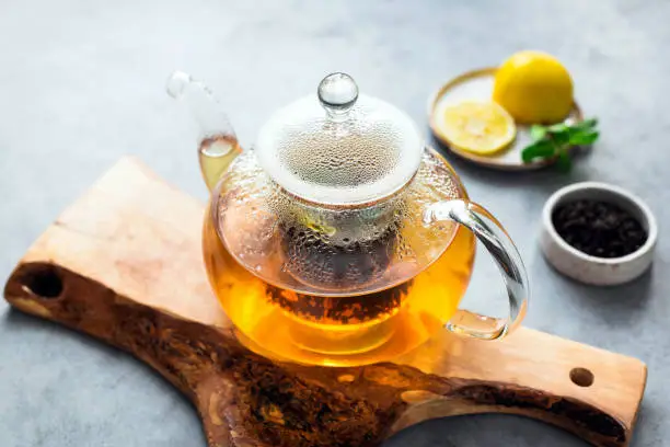 Photo of Tea in glass tea pot