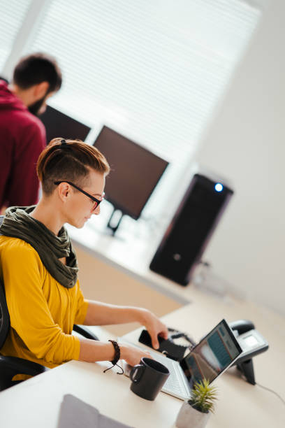 istock Businesswoman using laptop in the office 1191446635