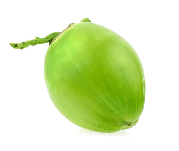 istock Green coconut Fruit isolated on white background 1191446687
