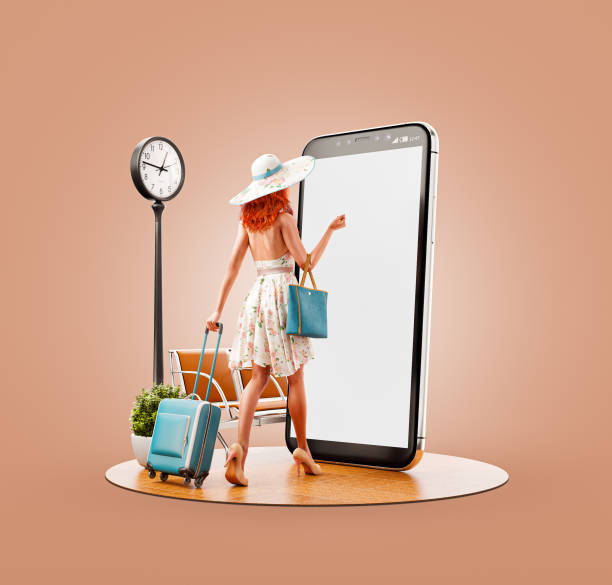 istock Unusual 3d illustration smart phone application 1191448514