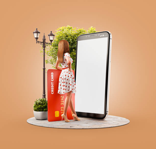 istock Unusual 3d illustration smart phone application 1191448535