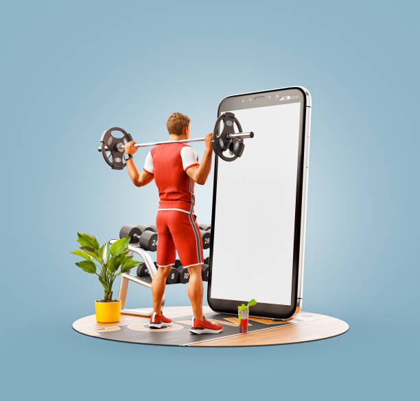istock Unusual 3d illustration smart phone application 1191448627