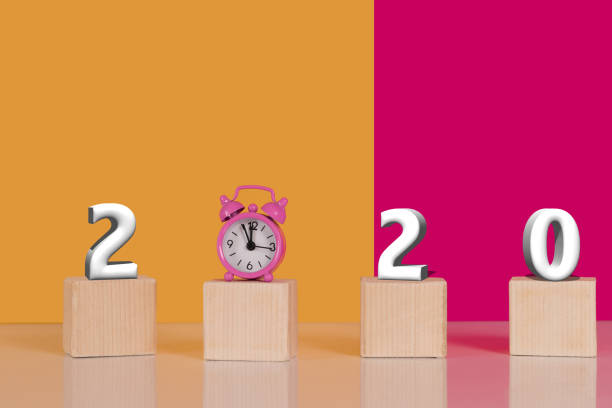 istock Multi colored 2020 new year alarm clock concept 1191449141