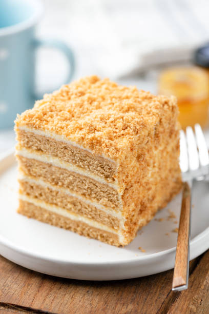 istock Layer cake Medovik, russian honey cake 1191449189