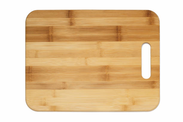 istock kitchen cutting Board made of bamboo on white background horizontal with oblong hole 1191449247