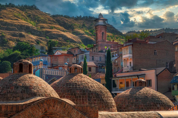 istock Dome structures of ancient thermal spa, old town Tbilisi, Georgia 1191453936