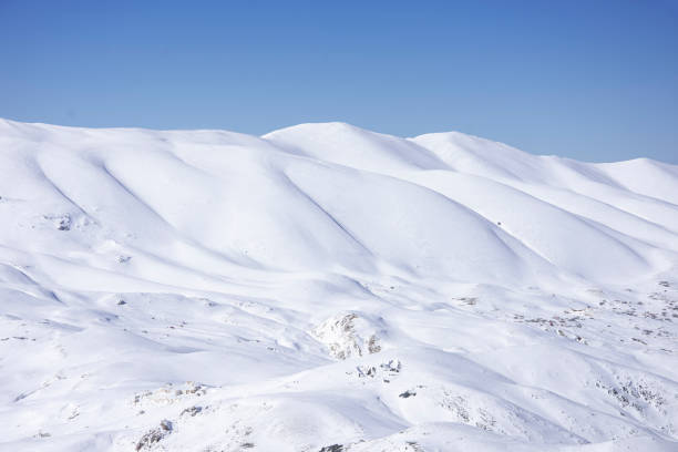 The snow capped mountains in the province of Frosinone, Lazio region, in Ernici mounts, famous for ski site station.