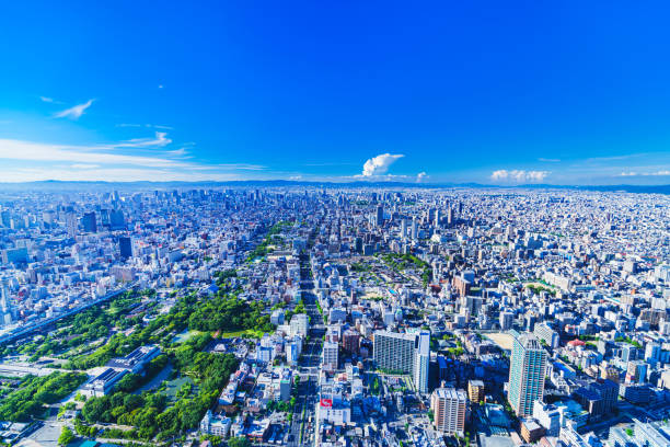 日本の大阪市鳥の風景 - 大阪 ストックフォトと画像