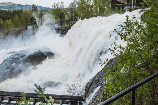 istock The huge, beautiful Haugfossen waterfall in Norway 1191465425