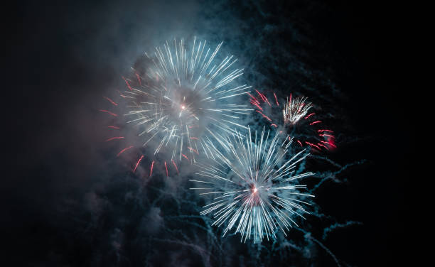 istock Fireworks in Monaco city, Monte Carlo, night illumination 1191467462