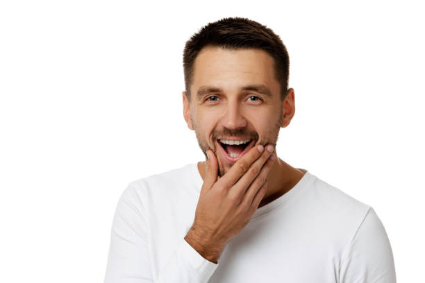 istock smiling handsome bearded man on white background 1191473866