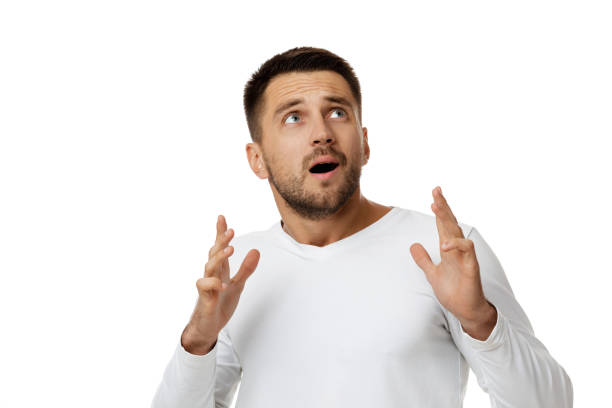 istock portrait of scared bearded man 1191474183