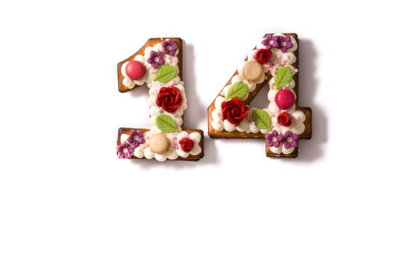 istock Valentine's Day cake with 14 number 1191474446
