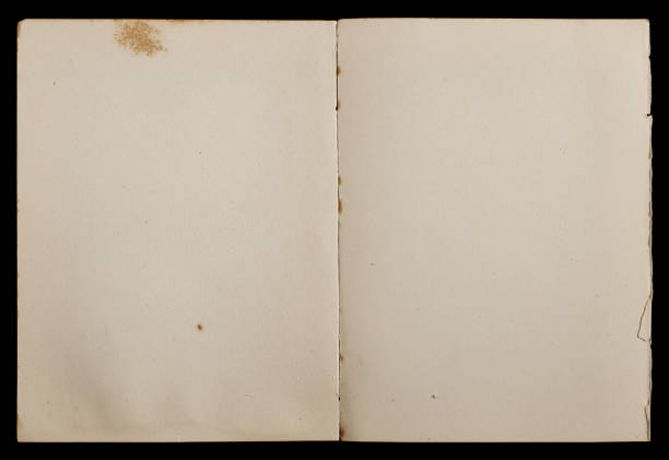 istock Antique book unfolded showing textured pages. 1191480259