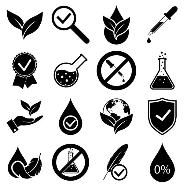No dye added set icons, logo isolated on white background. Hypoallergenic tested, organically clean no added chemistry, no harm to health No dye added set icons, logo isolated on white background. Hypoallergenic tested, organically clean no added chemistry, no harm to health harm stock illustrations