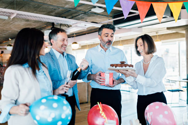 istock Birthday celebration at the office 1191486262