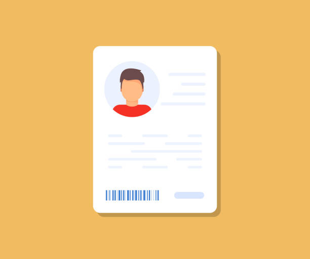 Personal info data icon. Identification Card Icon. Personal info data icon. User or profile card details symbol, identity document with person photo and text. Car driver, driving license, id card Personal info data icon. Identification Card Icon. Personal info data icon. User or profile card details symbol, identity document with person photo and text. Car driver, driving license, id card badge photos stock illustrations