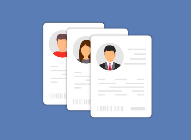 stockillustraties, clipart, cartoons en iconen met pictogram persoonlijke gegevens. identificatiekaart pictogram. pictogram persoonlijke gegevens. gebruiker of profiel kaart details symbool, identiteitsdocument met persoon foto en tekst. autocoureur, rijbewijs, id-kaart - klant fotos