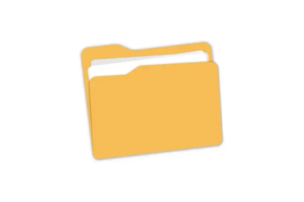 Vector illustration of Folder Icon. Open folder with documents for your web site design, app, logo, UI