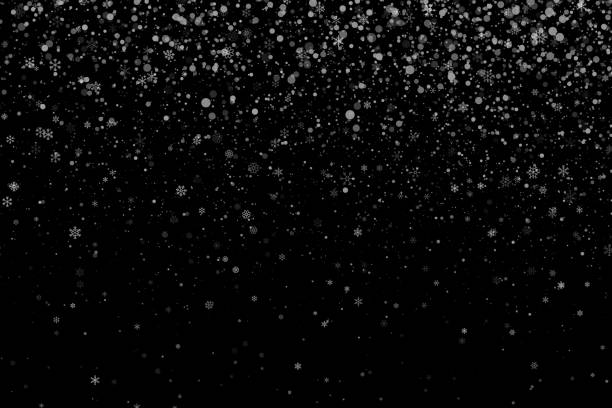 istock Falling snowflakes. Snowfall. Falling Snowflakes. Winter Christmas Snow background. Christmas snow for the new year in different shapes and forms. Xmas snow flake 1191488220