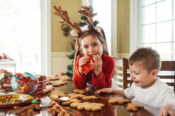 istock Kids making christmas cookies 1191495366