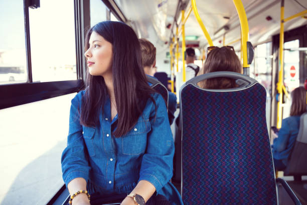 istock Thoughtful woman traveling in bus 1191497613