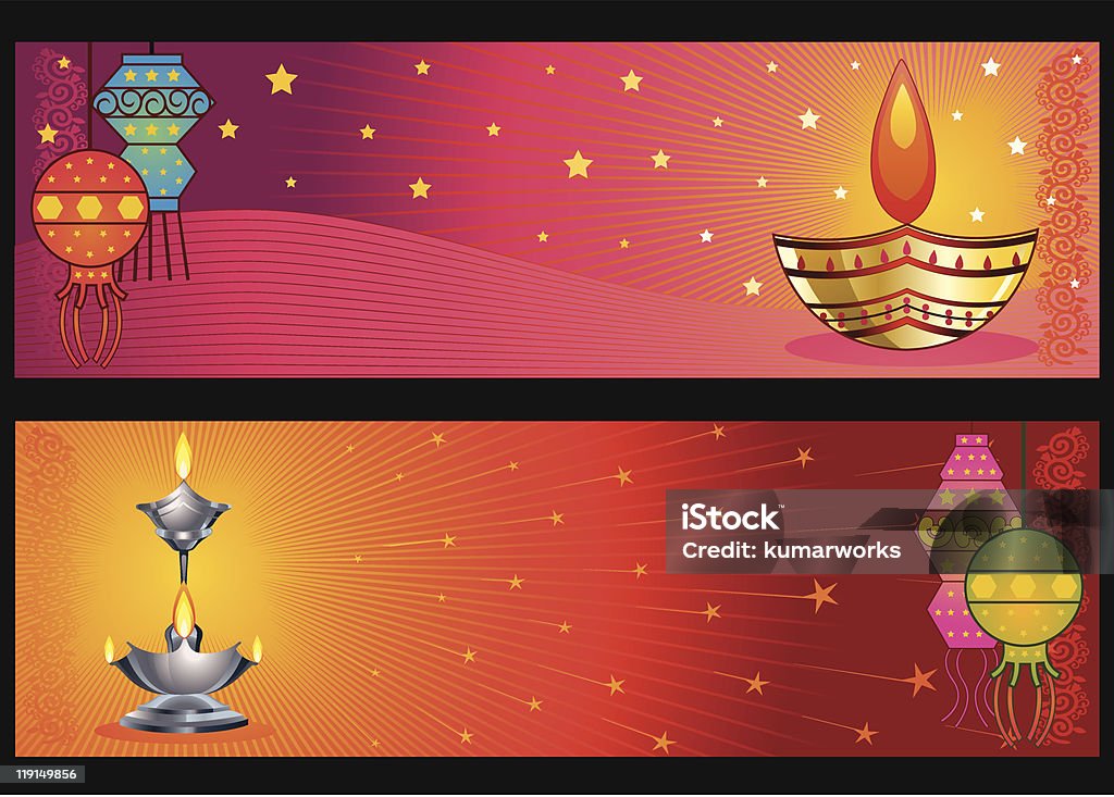 Deepavali-Banner - Lizenzfrei Bildhintergrund Vektorgrafik