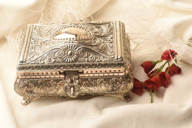 istock Jewelry box and accessories in chrome 1191500733