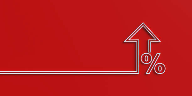 Icon percentage symbol upward direction