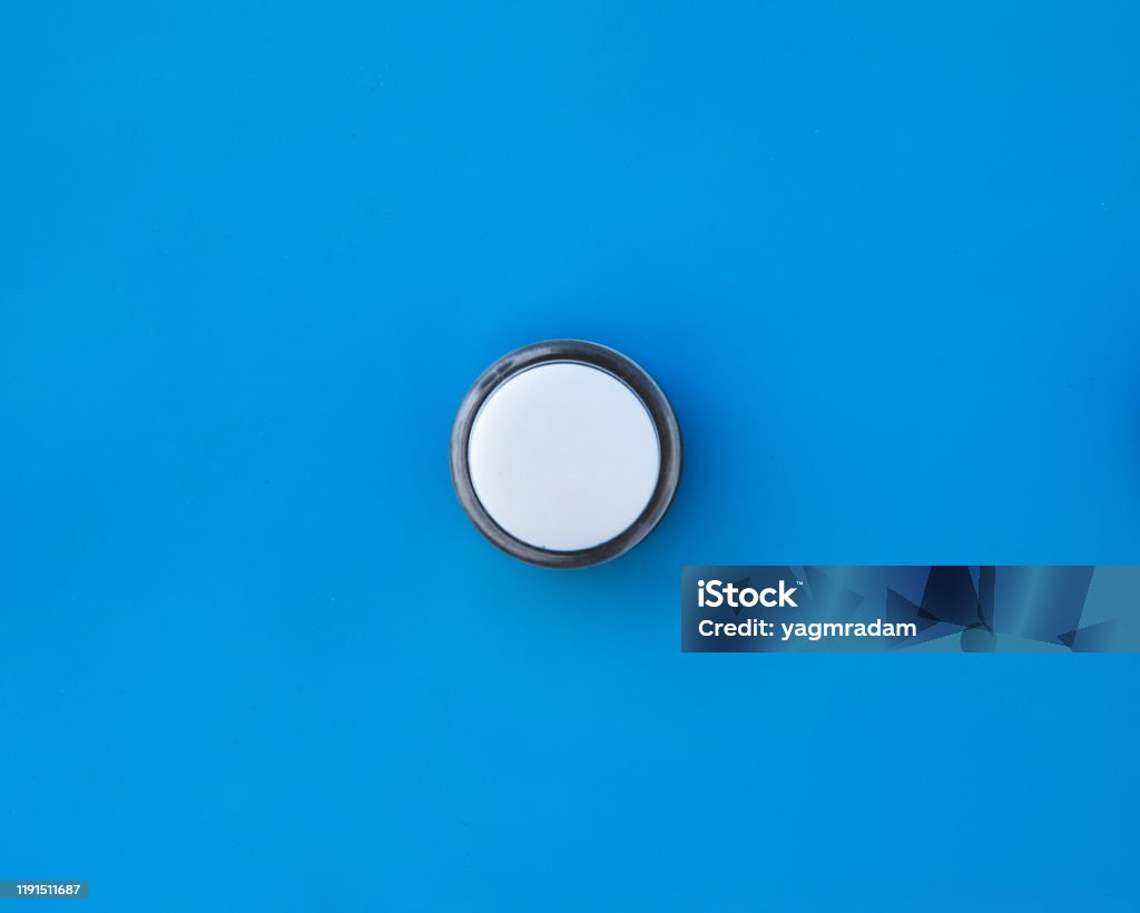 Plastic White Circle On Off Button Machine Control Power On Off Button ...