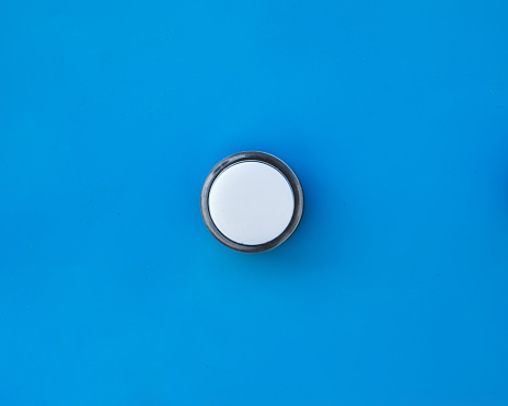 Plastic White Circle On Off Button Machine Control Power On Off Button ...