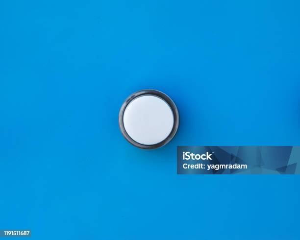 Plastic White Circle On Off Button Machine Control Power On Off Button ...