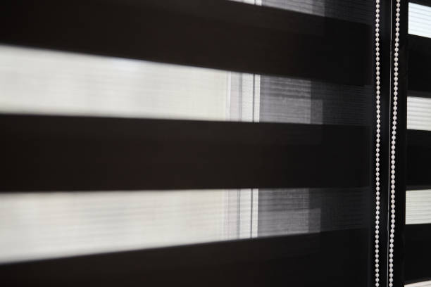 Office blinds. Modern fabric blinds. Office meeting room lighting range control.