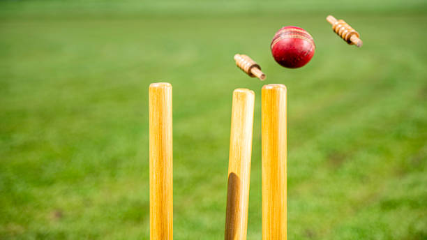 istock Cricket ball hitting the stumps 1191513046