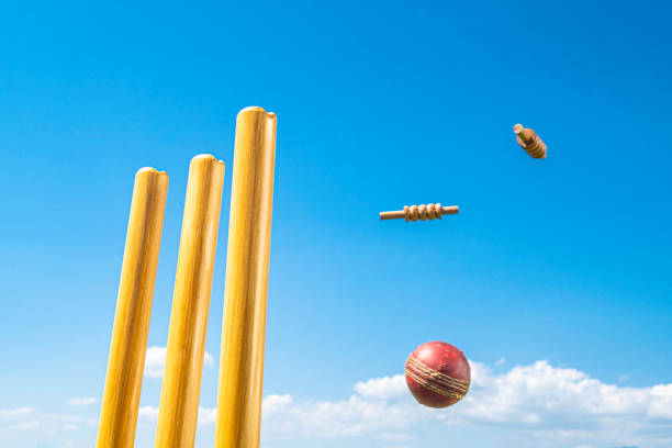istock Cricket ball hitting the wicket 1191513085