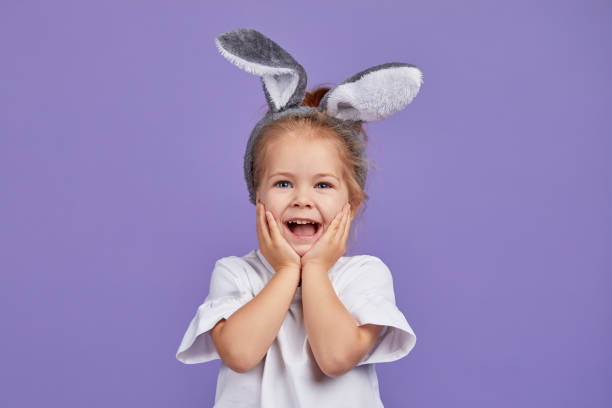 Portrait of Bunny Easter child
